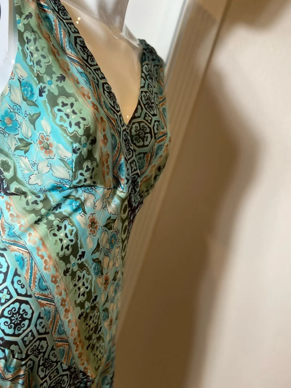 Rabbit Rabbit Rabbit Designs~Airy~Patchwork~Semi-Sheer Overlay~Dress~Size 10 - Picture 12 of 15